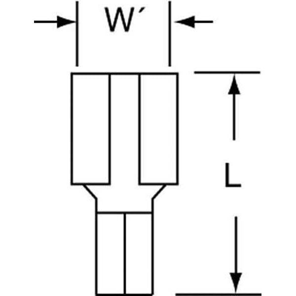 Female Disconnect, Bare, 16-14AWG, PK1000