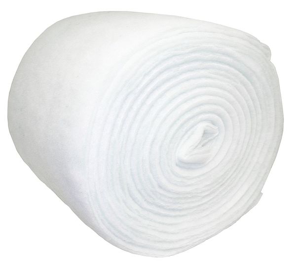 30 in x 25 ft x 1 in Polyester Air Filter Roll MERV 7, Blue/White