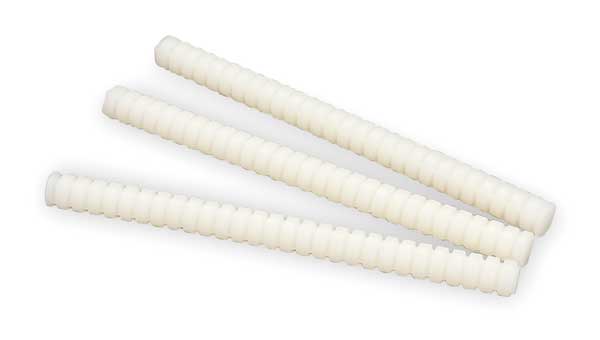 Hot Melt Adhesive, White, 5/8 in Diameter, 8 in Length, 45 sec Begins to Harden