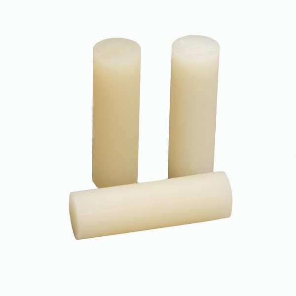 Hot Melt Adhesive, Off-White, 1 in Diameter, 3 in Length, 30 sec Begins to Harden