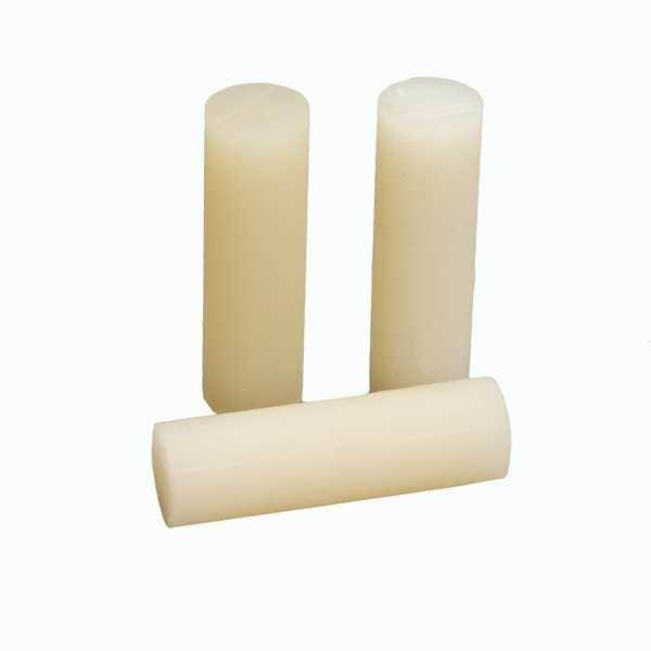 Hot Melt Adhesive, Off-White, 5/8 in Diameter, 2 in Length, 30 sec Begins to Harden