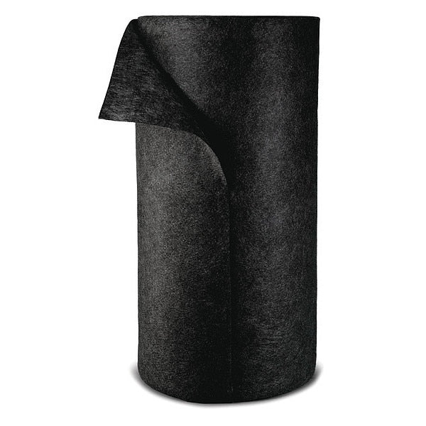 Sorbents, 32 gal. Oil Absorbed, Gray, Polyester, Polypropylene