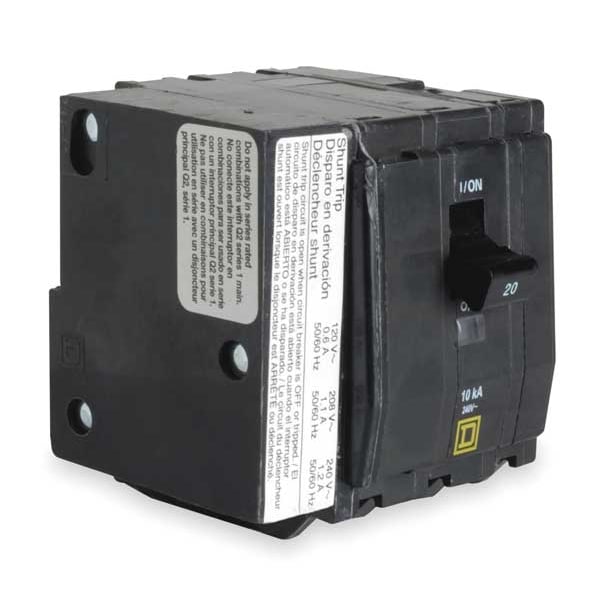 Miniature Circuit Breaker, 15 A, 120/240V AC, 3 Pole, Bolt On Mounting Style, QOB Series