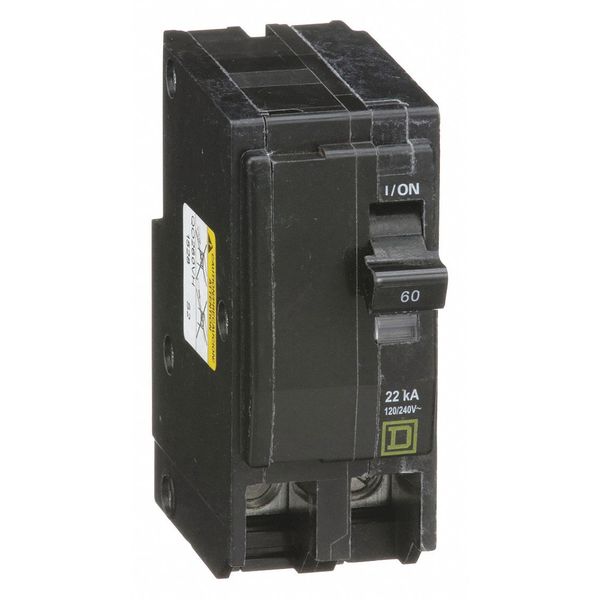 Miniature Circuit Breaker, 60 A, 120/240V AC, 2 Pole, Plug In Mounting Style, QO Series