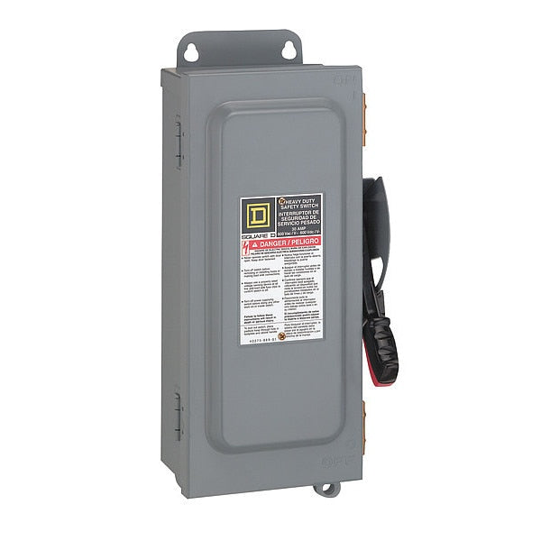 Nonfusible Safety Switch, Heavy Duty, 600V AC, 6PST, 60 A, NEMA 12, 3R