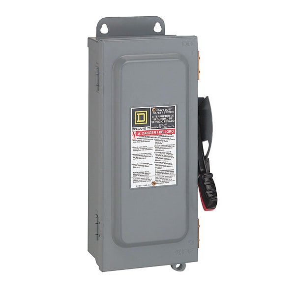 Nonfusible Safety Switch, Heavy Duty, 600V AC, 3PST, 600 A, NEMA 12, 3R