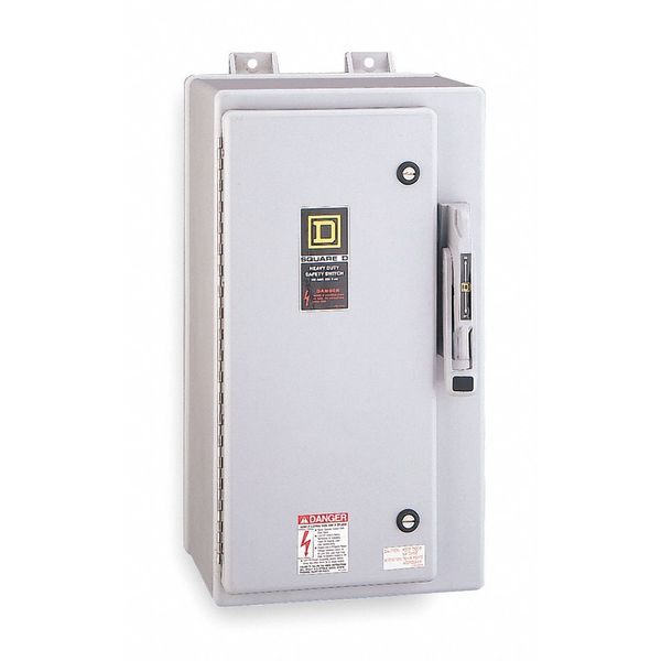 Nonfusible Safety Switch, Heavy Duty, 600V AC, 3PST, 100 A, NEMA 4X