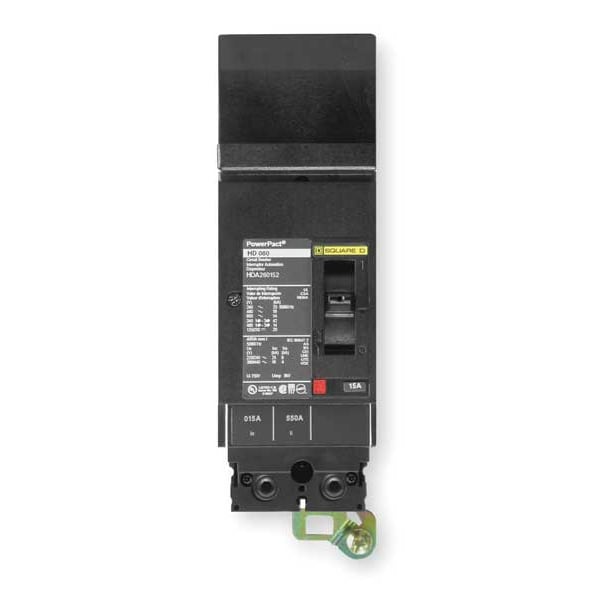 Molded Case Circuit Breaker, 25 A, 600V AC, 2 Pole, I-Line Mounting Style, HG Series