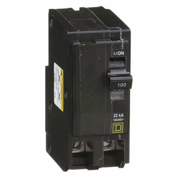 Miniature Circuit Breaker, 100 A, 120/240V AC, 2 Pole, Plug In Mounting Style, QO Series