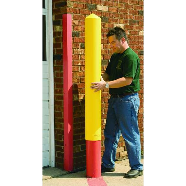 Bollard Cover, 8 In Dia., 57 In H, Yellow
