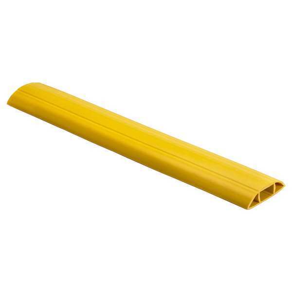 Cable Protector, 1 Channel, Yellow, 3 ft. L