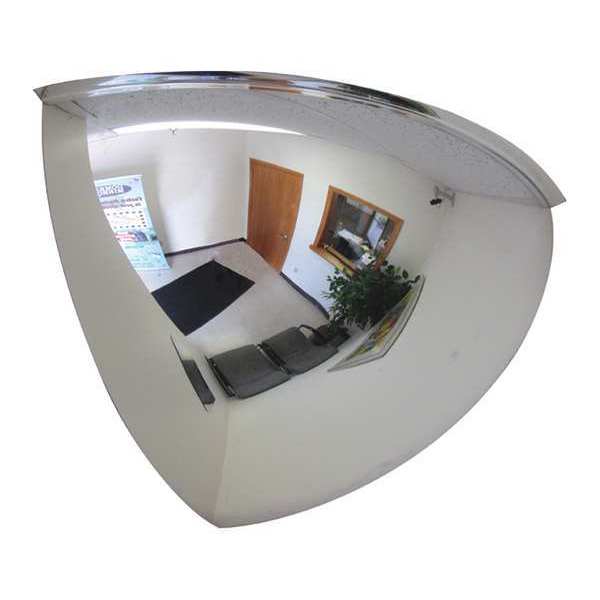 Qtr Dome Mirror, 26In., Scratch Res Acryl