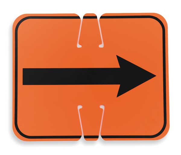 Traffic Cone Sign, 10 1/2 in H, 12 3/4 in W, 03-550-2WA
