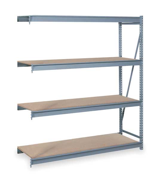 Add-On Bulk Storage Rack, 48 in D, 48 in W, 4 Shelves