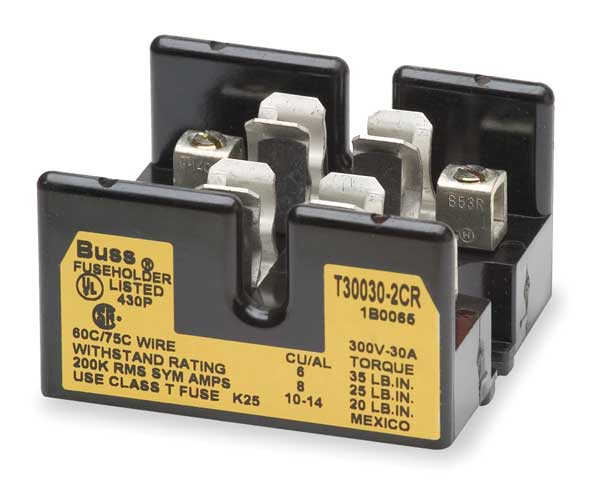 Fuse Block, Industrial, 30A, 2 Pole