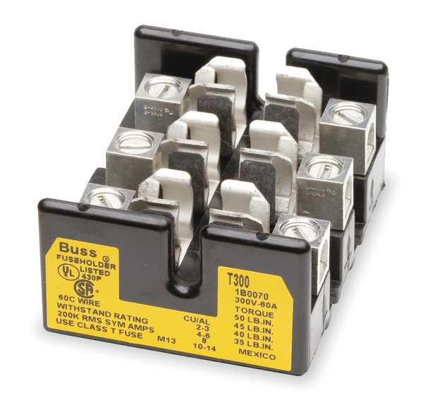 Fuse Block, Industrial, 30A, 3 Pole