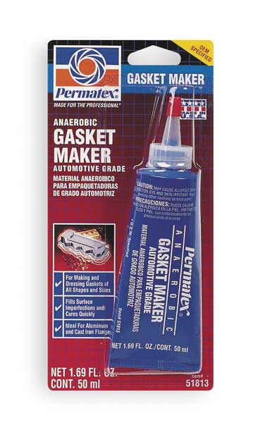 Anaerobic Anaerobic Gasket Maker, 50 mL, Red, Temp Range -65 to 300 Degrees F