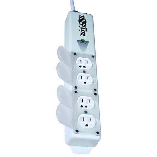 Outlet Strip, 15A, 4 Outlet, 15 ft, White