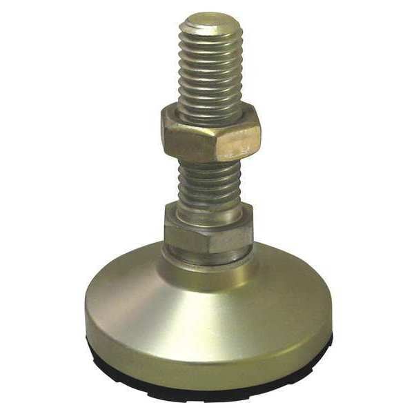 Level Mount, Swivel Stud, 3/8-16, 1-1/4 in., Base: Steel w/ Non-Skid Pad