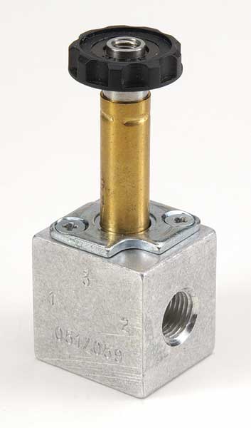 Solenoid Air Control Valve, 1/8 In, 3-Way