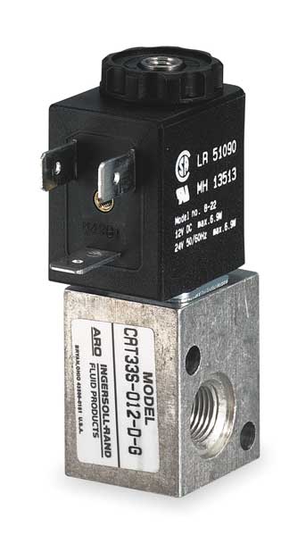 Solenoid Air Control Valve, 1/8 In, 120VAC