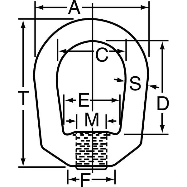 Oval Eye Nut, 7/8