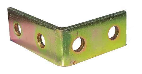 Channel Angle Bracket, Gold, Width: 4 1/8 in