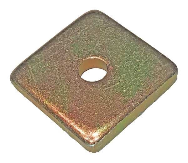 Channel Washer, 3/8 In, Gold, PK25