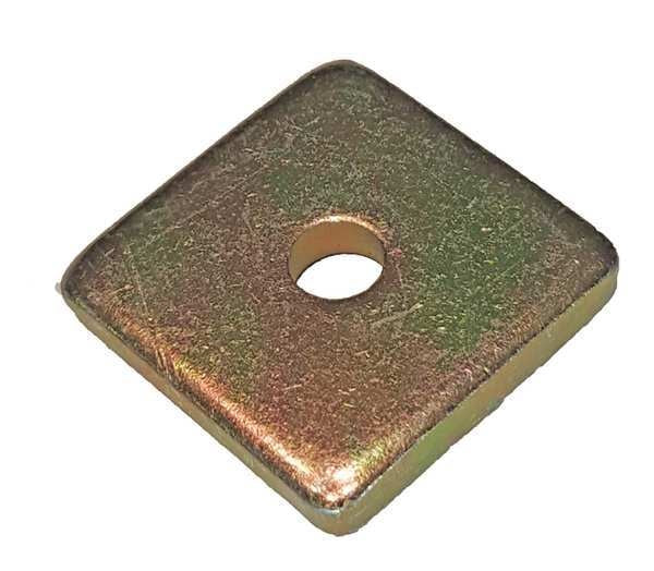 Channel Washer, 1/4 In, Gold, PK25
