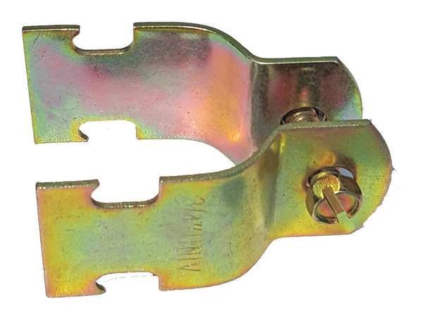 Channel Pipe Clamp, 1-1/4 In, Gold, PK10