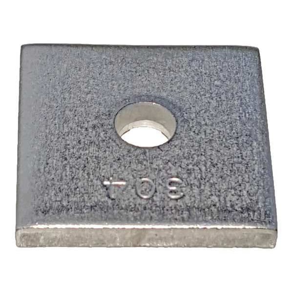 Channel Washer, 1/4 In, Silver, PK25