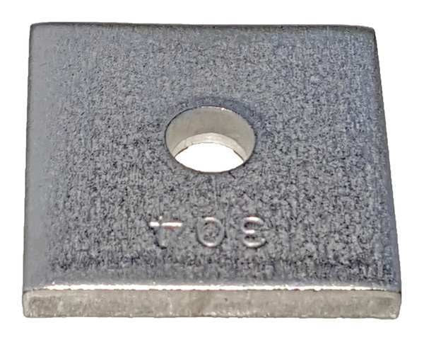 Channel Washer, 3/8 In, Silver, PK25
