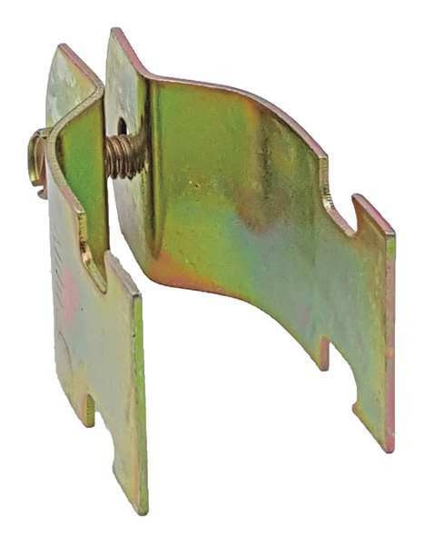 Channel Pipe Clamp, 1 In, Gold, PK10