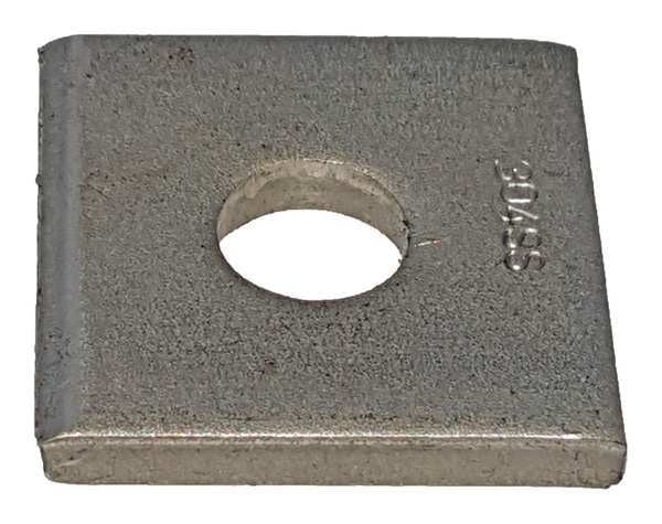 Channel Washer, 1/2 In, Silver, PK25
