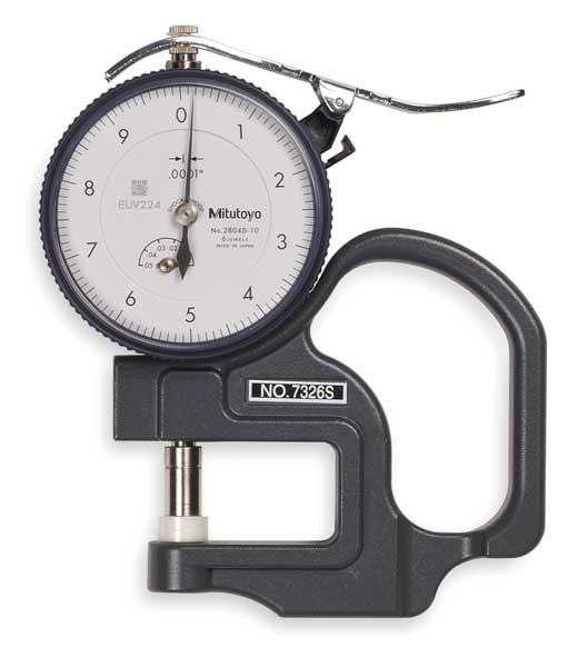 Dial Thickness Gage, 0-0.050 In