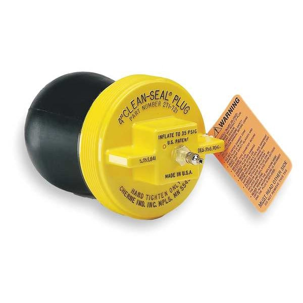 Pipe Plug, Pneumatic, 4 In