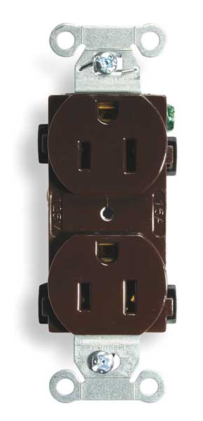 15A Duplex Receptacle 125VAC 5-15R BN