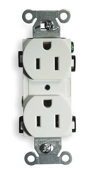 15A Duplex Receptacle 125VAC 5-15R WH