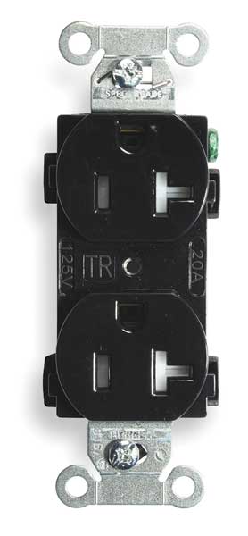 20A Duplex Receptacle 125VAC 5-20R BK