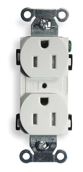 15A Duplex Receptacle 125VAC 5-15R WH