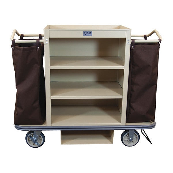 Housekeeping Cart, Beige, Deluxe