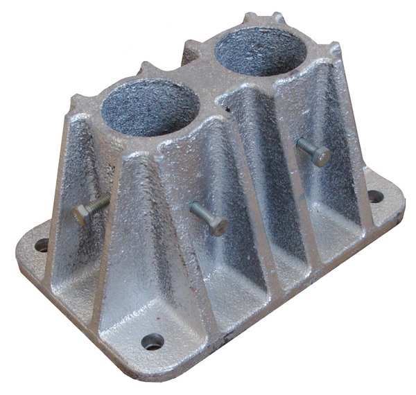 Socket Mounting Base, Double, L 7-1/2 In