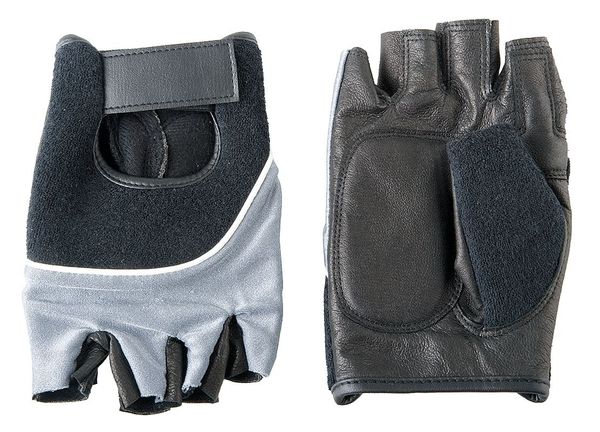 Anti-Vibration Gloves, L, Blk/BL/Silver, PR