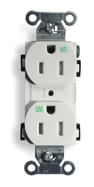 15A Duplex Receptacle 125VAC 5-15R WH