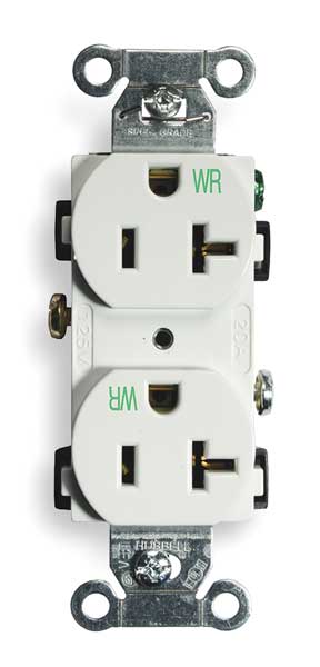 20A Duplex Receptacle 125VAC 5-20R WH