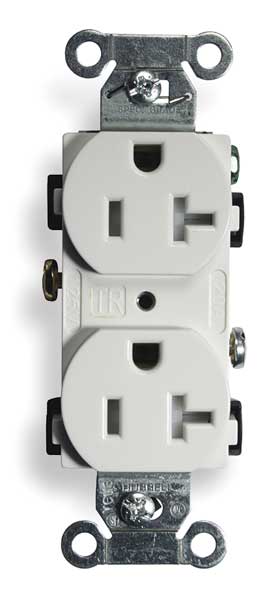 20A Duplex Receptacle 125VAC 5-20R WH