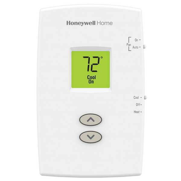 Vertical Non-Programmable Thermostats, 1 H 1 C, Hardwired/Battery, 20/30VAC