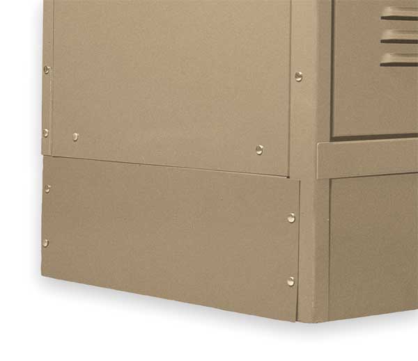 Locker End Base, D 12 In, H 6 In, Tan