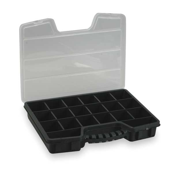 Adjustable Compartment Box with 5 to 20 compartments, Plastic, 2-7/16