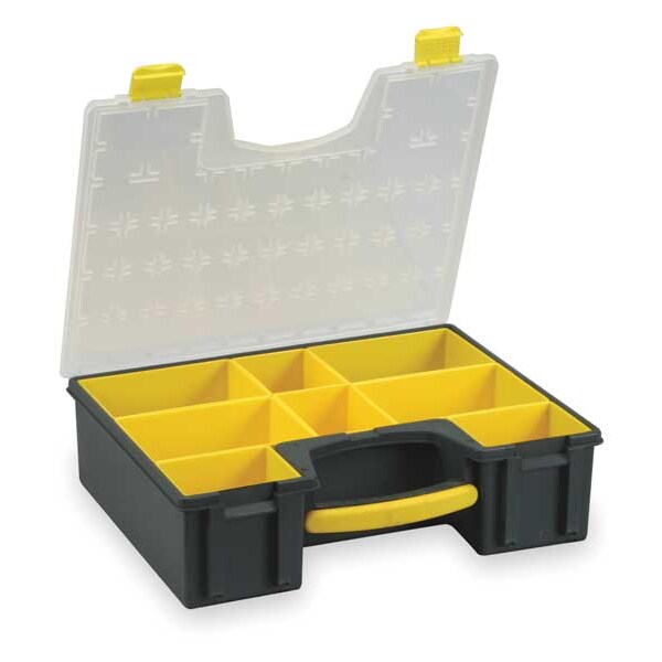 Compartment Box with 8 compartments, Plastic, 4 1/2 in H x 16-1/2 in W